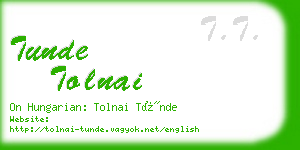 tunde tolnai business card